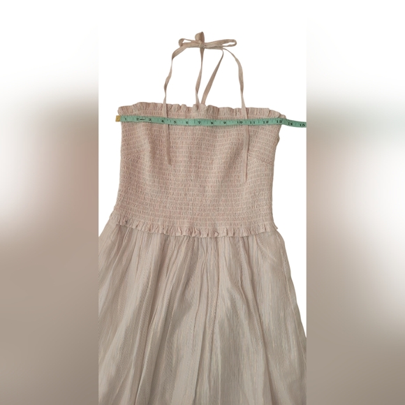 La Vie Rebecca Taylor Lurex Stripe Halter Dress - Picture 8 of 8